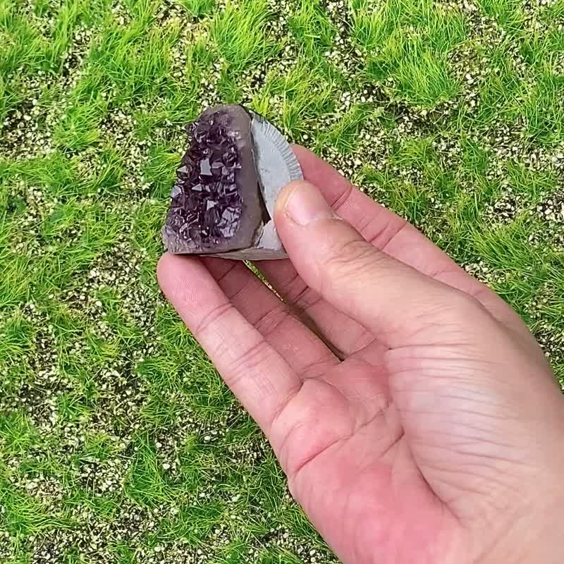天然紫晶鎮 紫水晶// 招財 療癒// 消磁淨化 辦公室開運 增智慧 - 擺飾/家飾品 - 水晶 紫色
