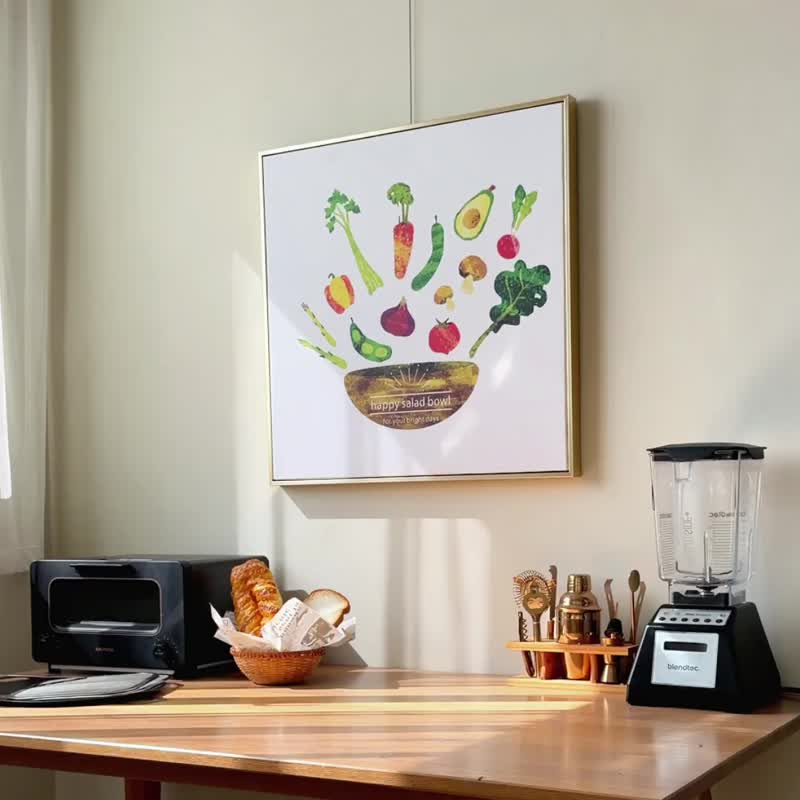 【微瑕特惠】【福利品】Happy Salad Bowl- 臥室掛畫/居家佈置 - 海報/掛畫/掛布 - 棉．麻 紅色