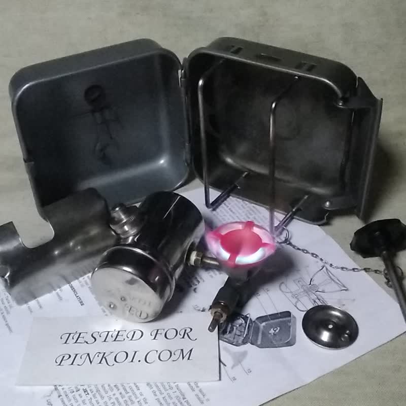 Fine TOURIST PT-1 gasoline stove USSR OPTIMUS 8R clone for CAMPING SERVICED - Camping Gear - Other Metals Silver