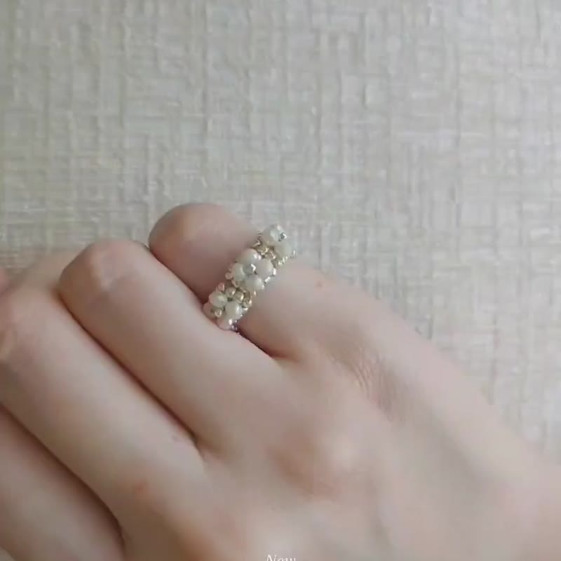 【Gemini】Ring - Handmade Beaded Jewelry - แหวนทั่วไป - โลหะ 