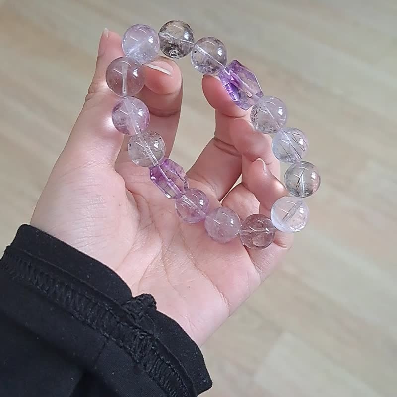 性價比 大咪仙女紫超七毒液彼岸花 水晶手鏈手串 13MM - 手鍊/手環 - 水晶 紫色