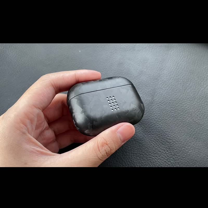 Valentine's Day gift AirPods Pro forged carbon fiber protective case boy gift - ที่เก็บหูฟัง - คาร์บอนไฟเบอร์ สีดำ