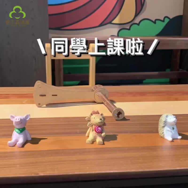 【手作DIY】卷木 浪鼓 木質 玩具 手作DIY 禮物 - 木工/竹藝/紙雕 - 木頭 橘色
