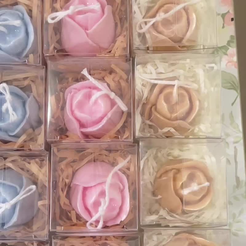 鬱金香香薰蠟燭 散水禮物 客製化 婚禮小物 畢業花束 - 香氛/精油/擴香 - 蠟 