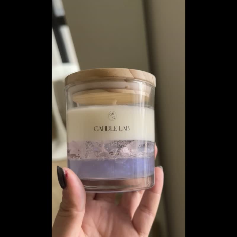 08:22 Candle Lab Christmas Floating Aurora Scented Candle Christmas Gift Dried Flowers - น้ำหอม - ขี้ผึ้ง 