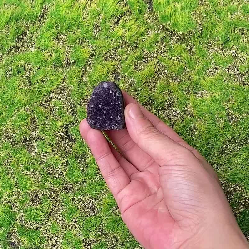 小小能量擺件-天然小小迷你滿天星紫晶鎮 紫水晶 辦公室 療癒 - 其他 - 水晶 紫色