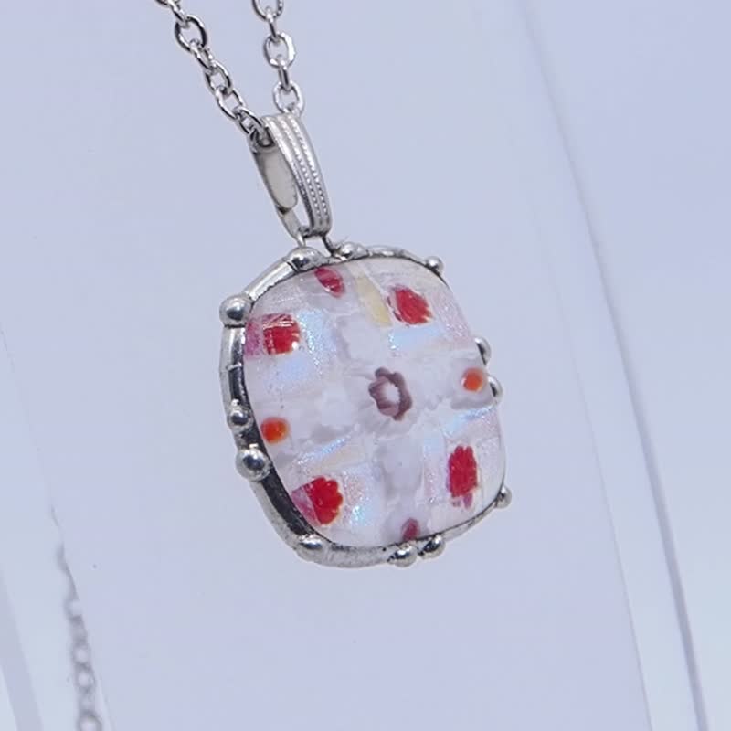 Venetian millefiori pendant - สร้อยคอ - แก้ว หลากหลายสี