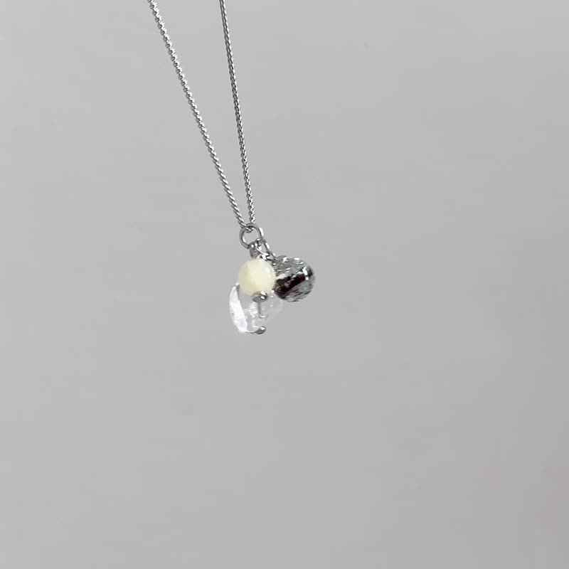 正韓帶回  霧晨  胎毛長項鍊 - 嬰兒手鍊/飾品 - 不鏽鋼 