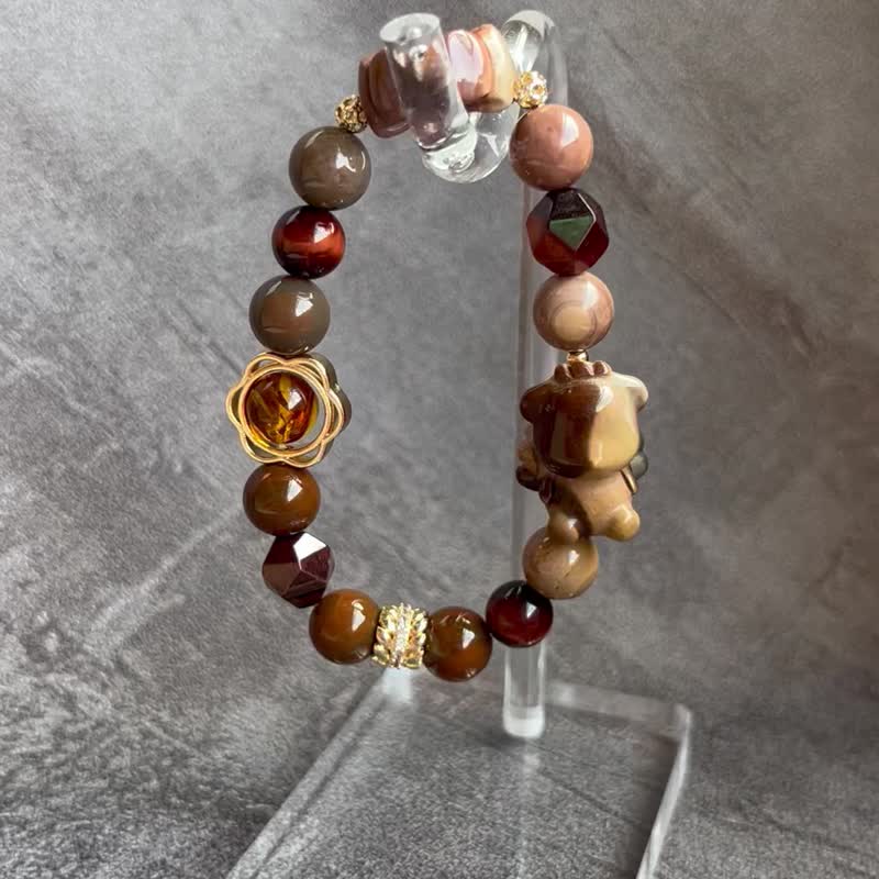 Alxa Cute Pet Bracelet Alxa Red Tiger Eye Amber Design - Bracelets - Crystal 