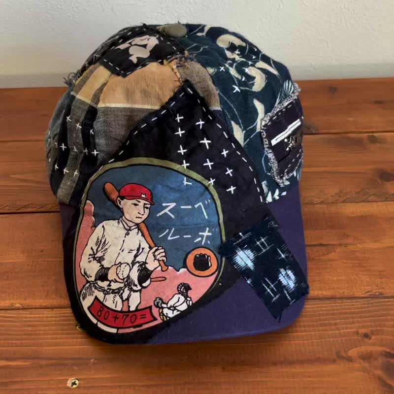 Loose patchwork hat cap-042 - Hats & Caps - Cotton & Hemp 