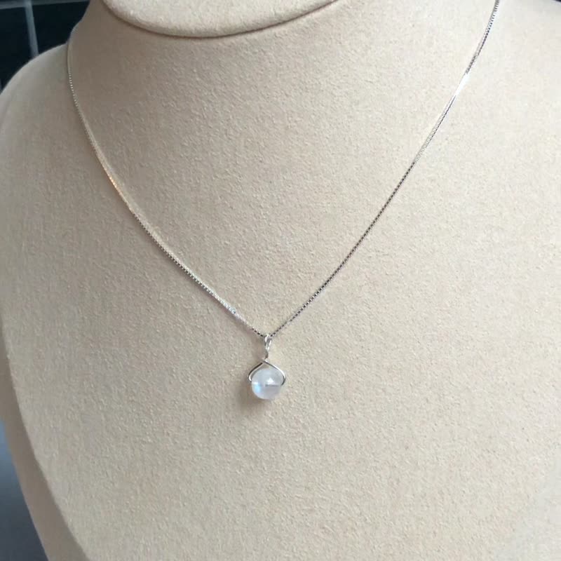 [Temperament Necklace] Moonstone/Platinum Necklace - Necklaces - Crystal 