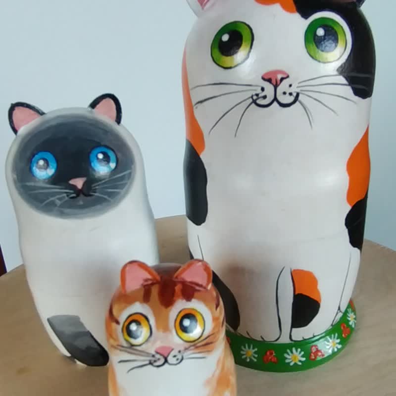 Cat russian nesting dolls sale