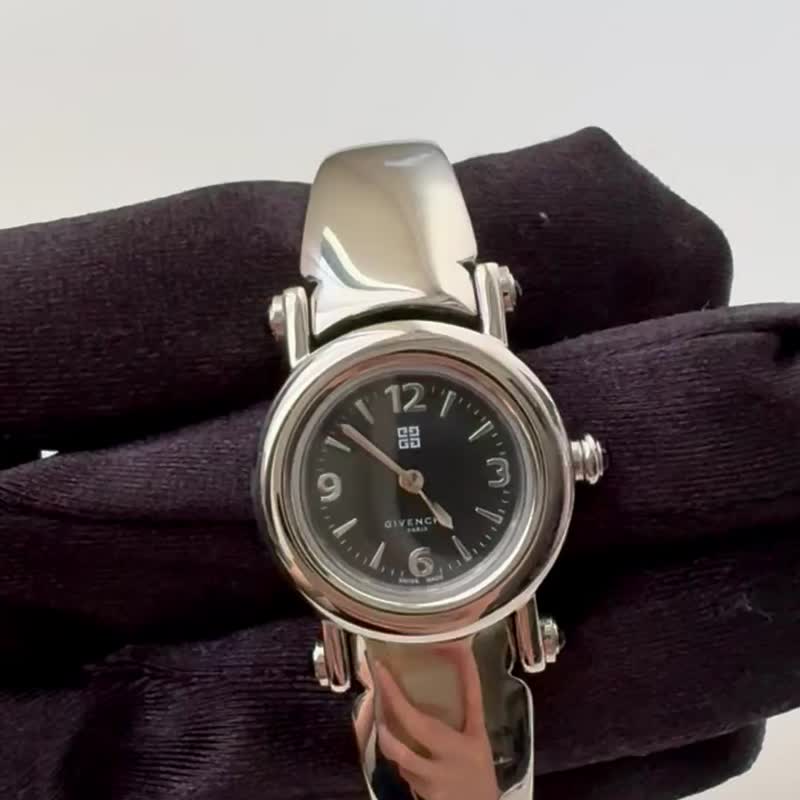 Givenchy古董時鐘/中古/復古時鐘/時鐘/老錶/vintage watch - 女錶 - 其他金屬 銀色