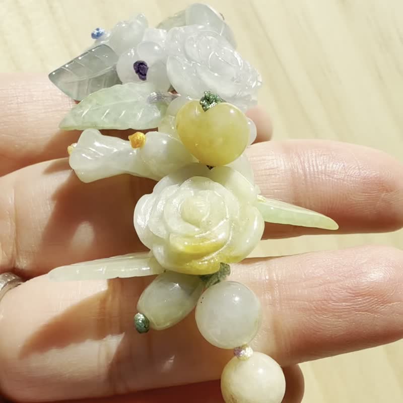 手工翡翠手鍊 — 獨角獸的秘密花園 - 手鍊/手環 - 玉石 多色