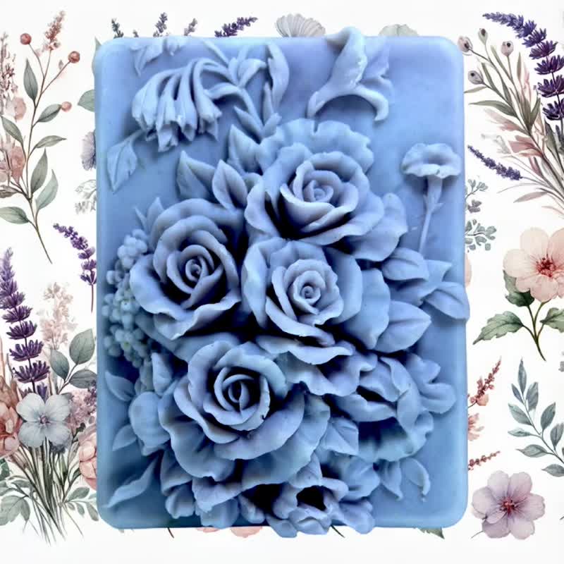 Rose Blooming Elegance Soap Herbal handmade Soap - สบู่ - วัสดุอื่นๆ สีเหลือง