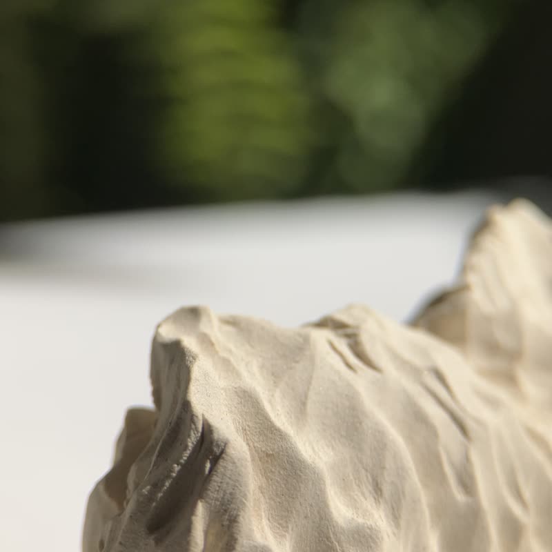 Wendyyu【小山座】04 卡片/名片座 陶瓷 擴香道具 裝飾 聖誕禮物 - 名片架/名片座 - 陶 