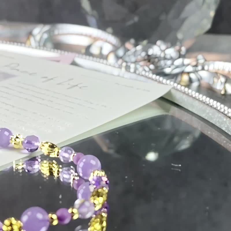 Amethyst Ripple | Purple Mica Amethyst | Pure Light | Crystal Bracelet for Women - Bracelets - Crystal Purple
