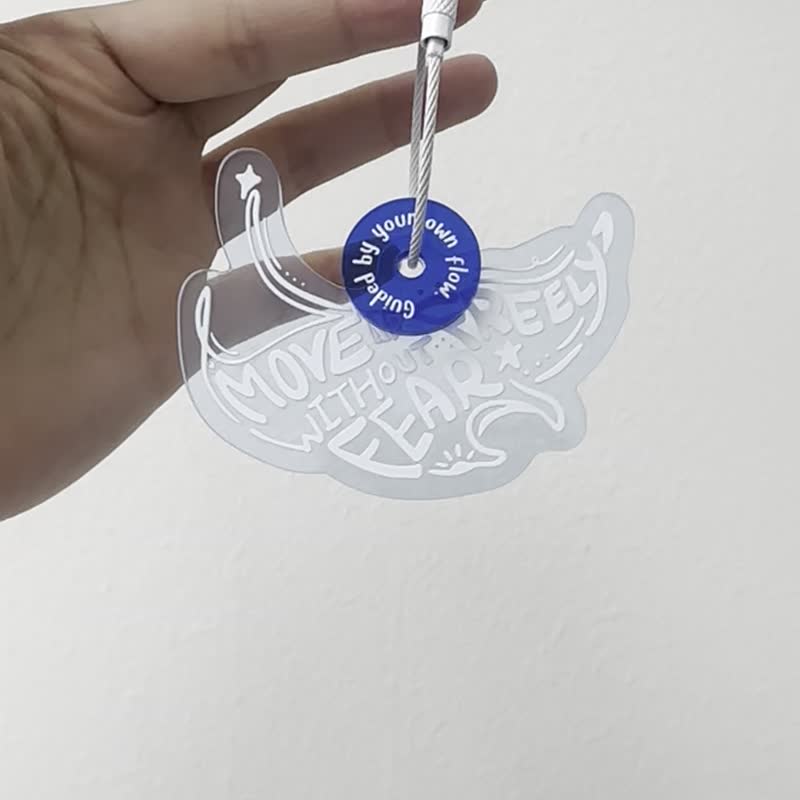 魟魚亞克力鑰匙圈 - 鑰匙圈/鑰匙包 - 塑膠 