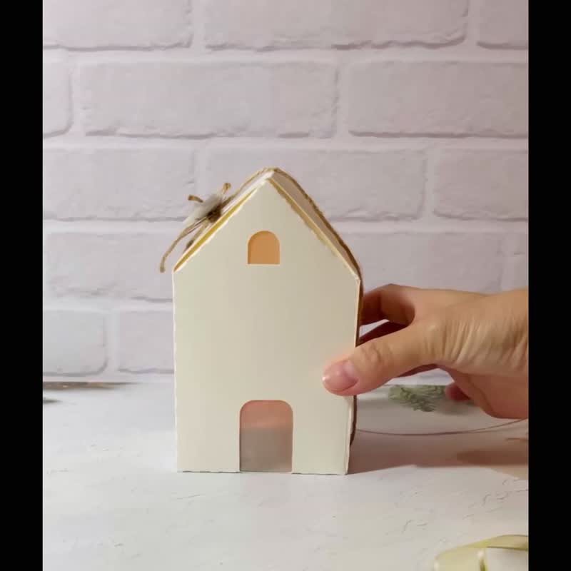 手作霧淞綠聖誕樹 燈飾卡片/DIY聖誕禮盒/材料包/交換禮物 - 卡片/明信片 - 紙 