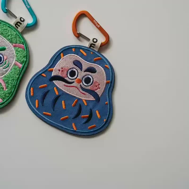 客製化刺繡吊牌-黑福神 - 其他 - 繡線 黑色