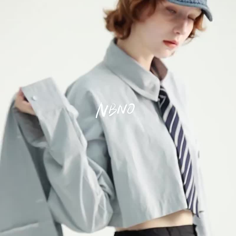 可拆卸多穿法長短裝上衣  男女襯衣外套 送領帶 - 男襯衫/休閒襯衫 - 棉．麻 