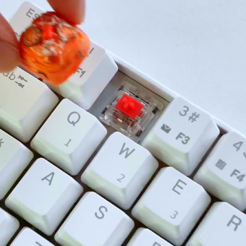 ナポリタンなキーキャップ タコさんウィンナー メカニカル Cherry mxスイッチ用 - PCアクセサリー - 粘土 オレンジ