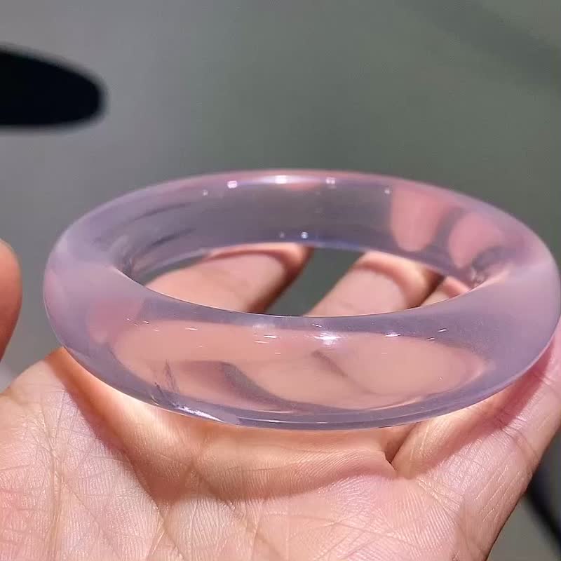 天然莫桑比克 星光粉晶手鐲 幾全淨體 冰透玻璃體 晶體通透 - 手鍊/手環 - 水晶 