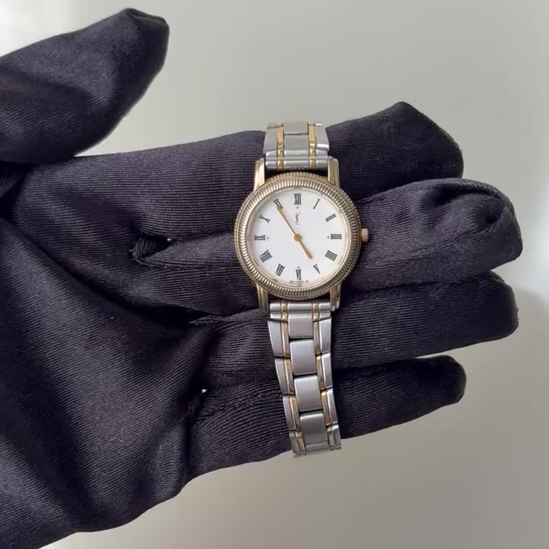 YSL 80s-90s中古錶/復古時鐘/時鐘/老錶/vintage watch/女錶 - 女錶 - 其他金屬 銀色