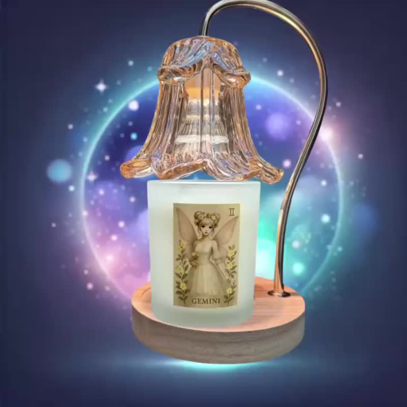 招情緣系列 雙子座 星座精靈香氛蠟燭 愛情能量守護 浪漫香氣 - 香氛蠟燭/燭台 - 其他材質 白色