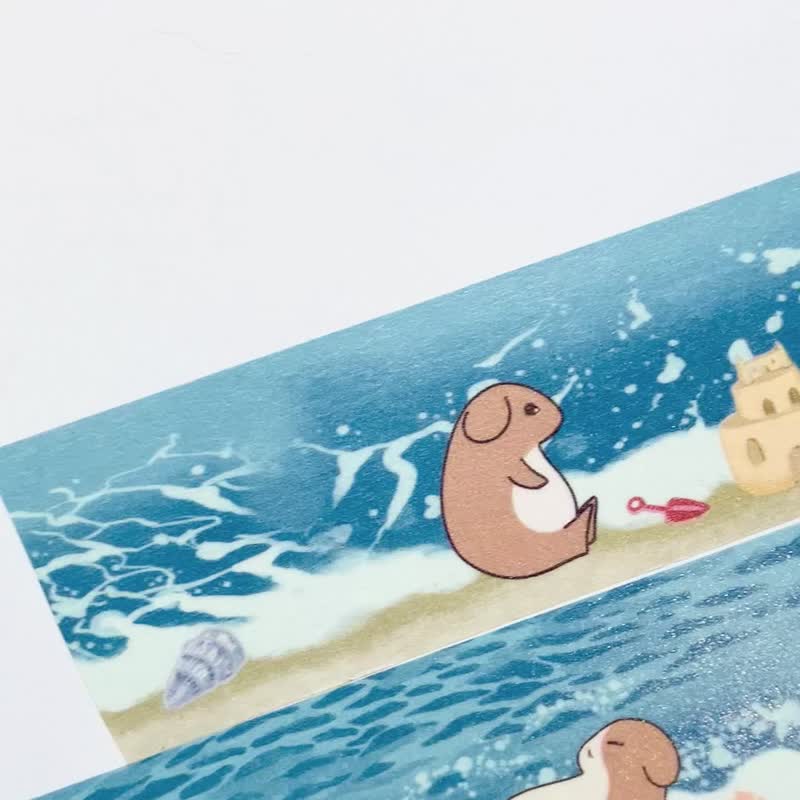 Kony and RED Summer Sea Japanese Washi Tape - มาสกิ้งเทป - กระดาษ สีน้ำเงิน