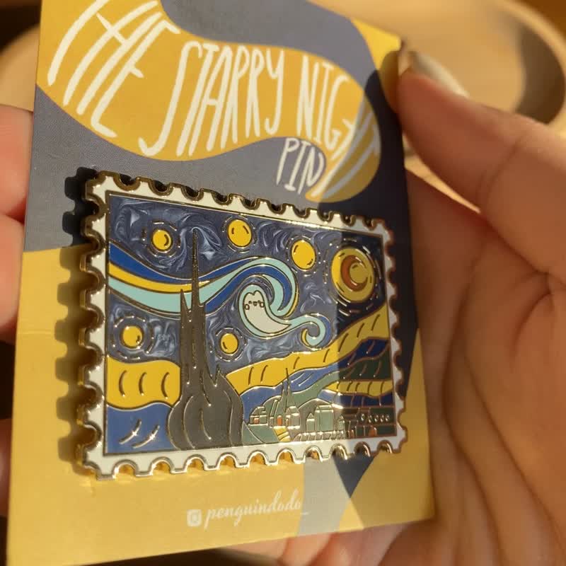 Other Metals Brooches - Starry Night Metal Pins