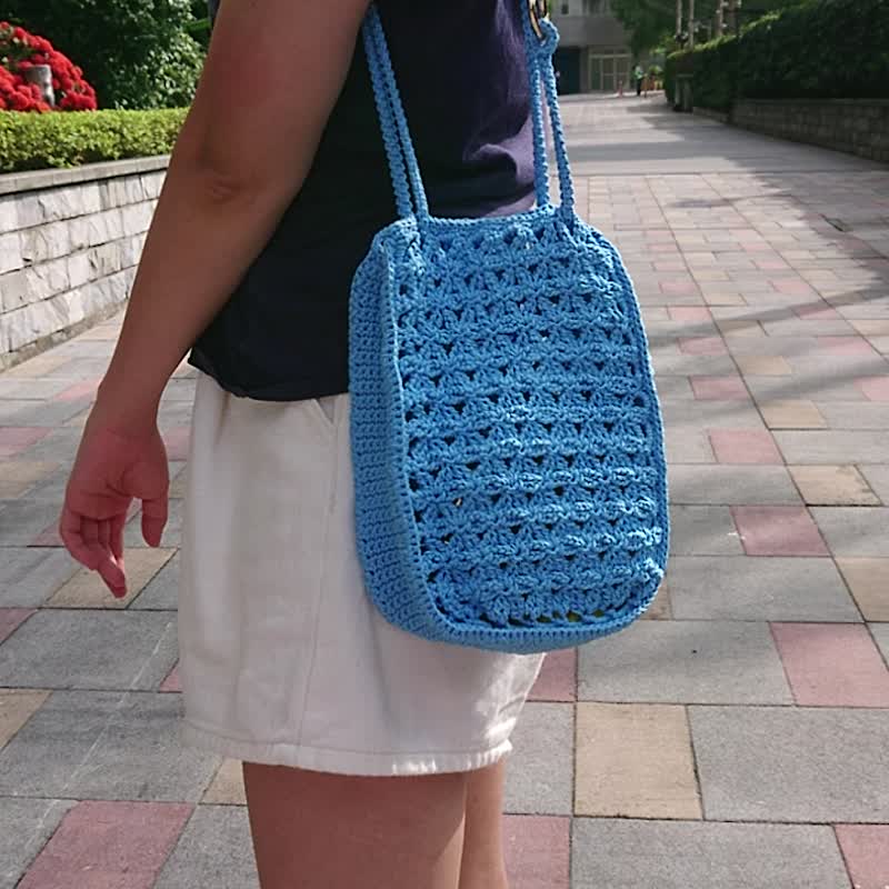 Original hand-woven bag/Duoduo paper bag/Paper bag style/Duoduo small bag/Customized colors of your choice - กระเป๋าแมสเซนเจอร์ - ผ้าฝ้าย/ผ้าลินิน หลากหลายสี