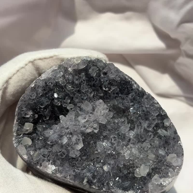 巴西 閃透籃 紫水晶 紫晶簇 紫晶花 彩晶簇 水晶簇 大牙 水晶原礦 - 擺飾/家飾品 - 水晶 藍色