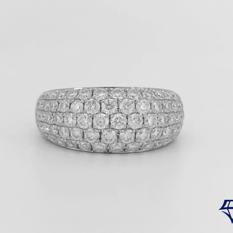 莫桑石 莫桑鑽  漸變半圈男鑽戒  台北門市 客製化訂製白金 - 戒指 - 其他材質 