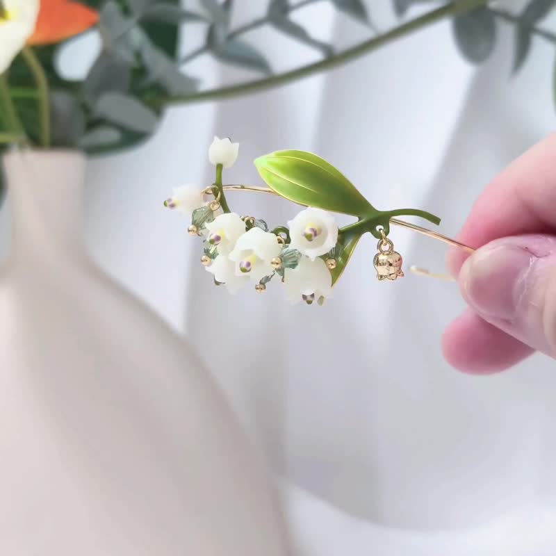 鈴蘭手鐲 - 手鍊/手環 - 樹脂 白色