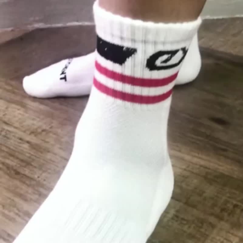 【超值 3 件組】eXPONENT Refresh EOT除臭隱形氣墊短襪 (白紅+白 - 襪子 - 棉．麻 多色