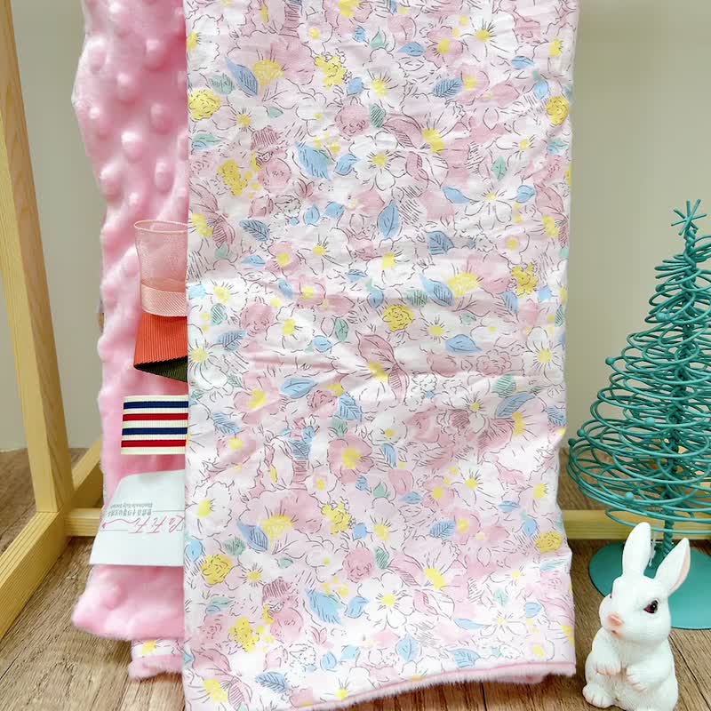 Minky Fabric Blanket-Sakura - Bedding - Cotton & Hemp Pink