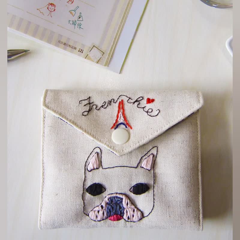 Custom Embroidered Name Close-fitting personal item purse Tissue Wipes Maxi pad - กระเป๋าเครื่องสำอาง - ผ้าฝ้าย/ผ้าลินิน หลากหลายสี