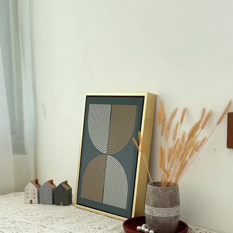 【微瑕特惠】【福利品】幾何 • 經典線條I - 臥室掛畫/居家佈置 - 海報/掛畫/掛布 - 棉．麻 藍色