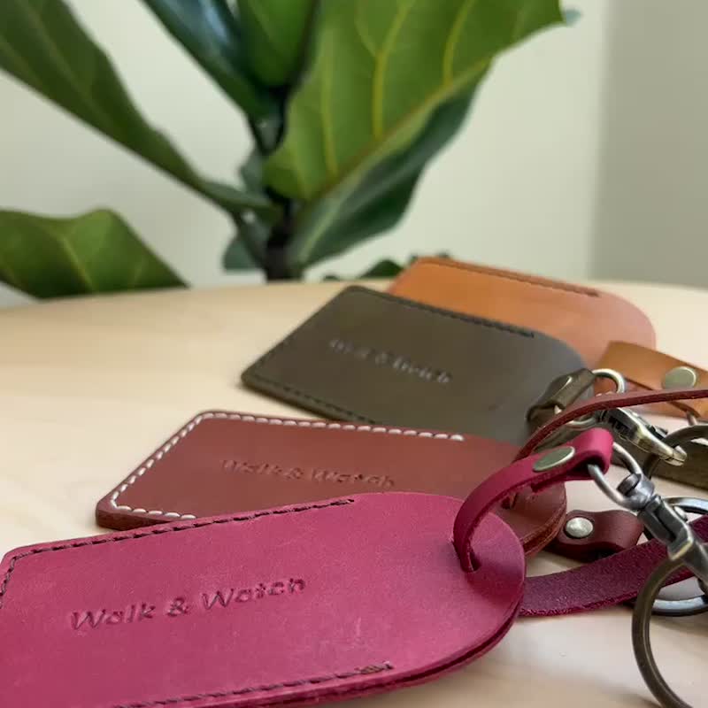 [W&W] Cover the luggage tag. Customized leather gadgets - ป้ายสัมภาระ - หนังแท้ 