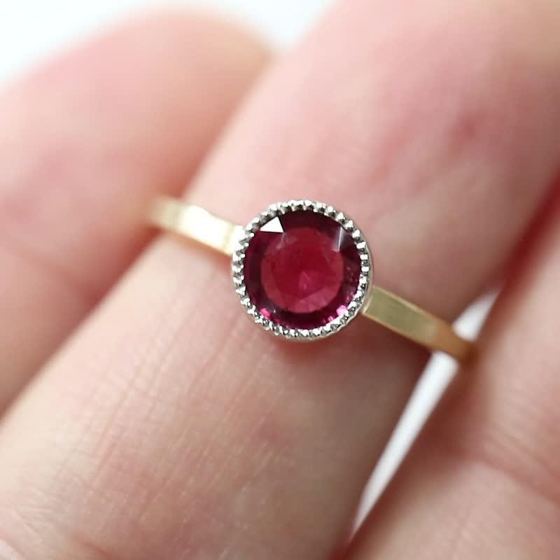 紅色尖晶石戒指 - 戒指 - 寶石 紅色