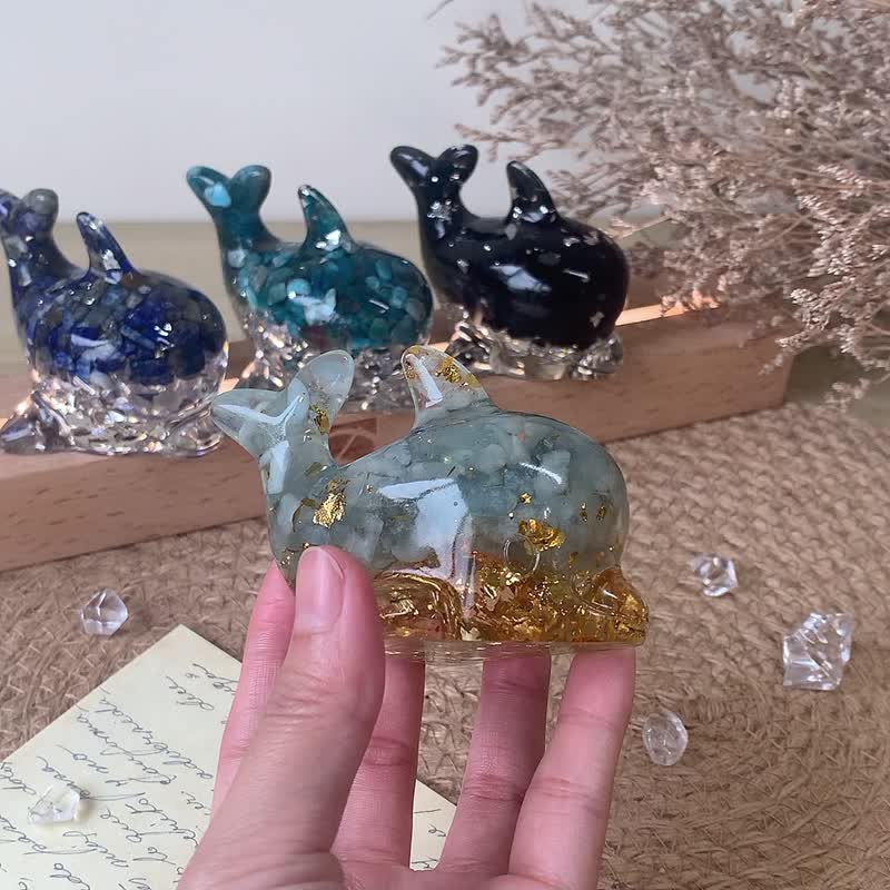 水晶 海豚 M號 | 天然石擺飾 |新年禮物 新年裝飾|海藍寶 等4種 - 擺飾/家飾品 - 水晶 多色