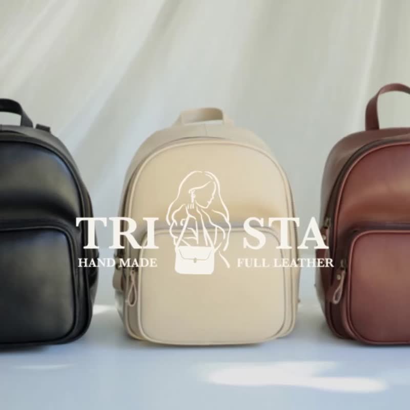 Time Tailor genuine leather satchel - Backpacks - Genuine Leather Multicolor