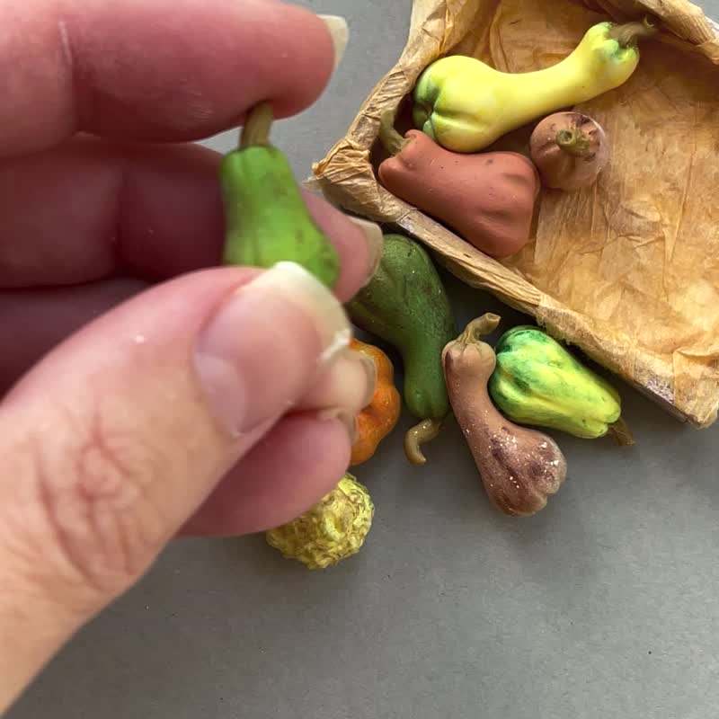 ドールハウス用のカボチャのミニチュアセット - 人形・フィギュア - その他の素材 多色