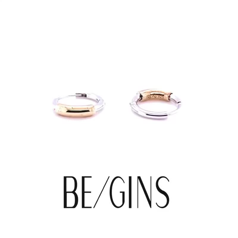 MONSTA X, BTOB PICK | LA LIGNE TWO-TONE EARRINGS - 耳環/耳夾/耳骨夾 - 純銀 