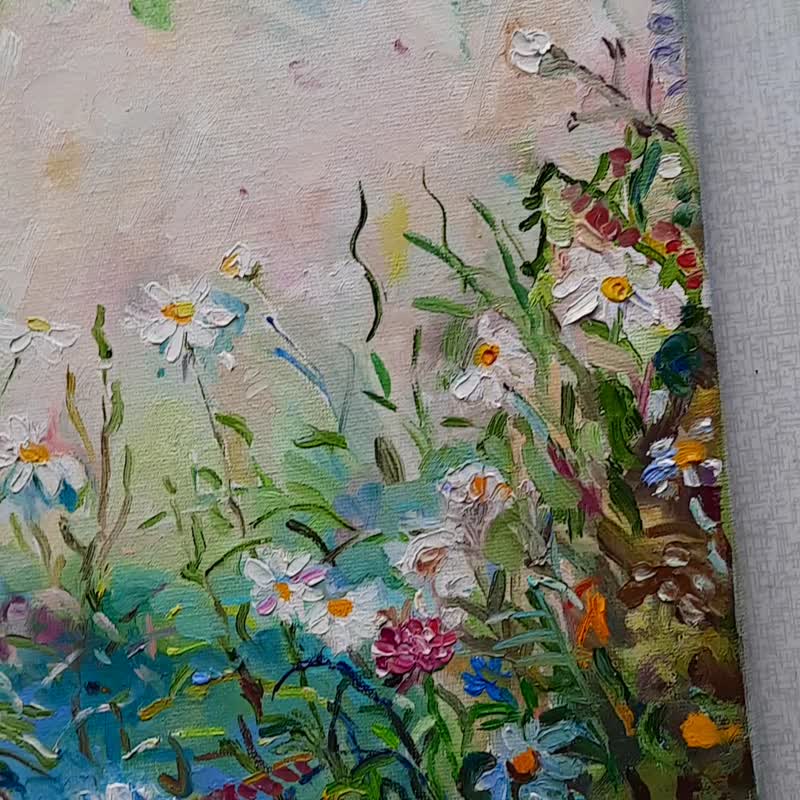 油絵 野原で踊る女神 【送料無料】