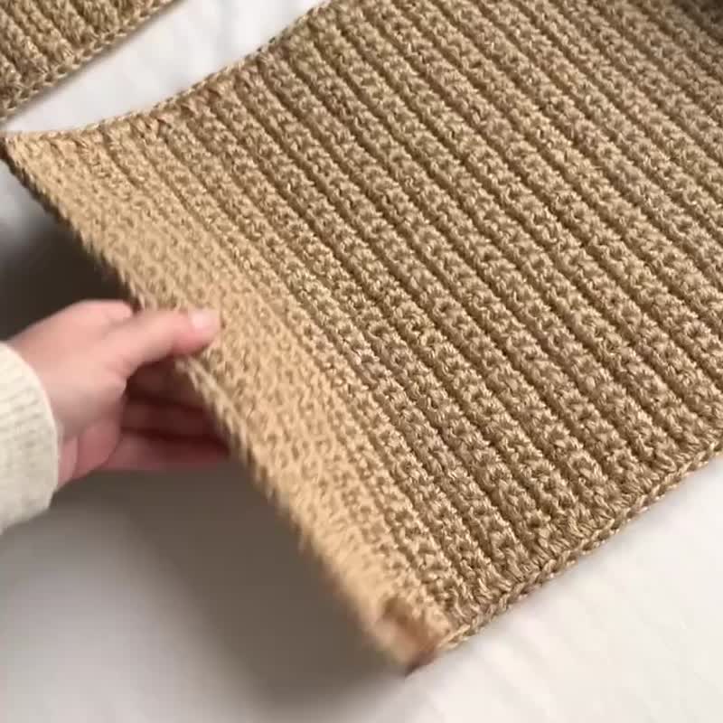 Crochet placemats Table decor Placemats set of 4,6 Macrame Jute placemats - 餐桌布/桌巾/餐墊 - 環保材質 