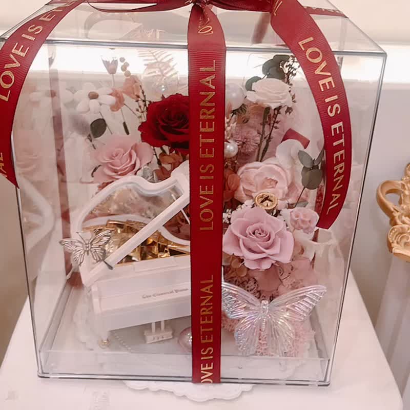 音樂鋼琴.壓克力.擺飾.送禮.教師節.永生花.質感 - 乾燥花/永生花 - 植物．花 