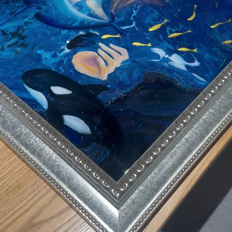 ワン・カカ—油絵—水は命を育み、欲望とともに湧き上がる 50x50cm