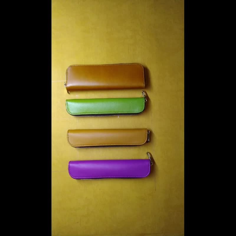 ....Italian leather single pencil case............. - กล่องดินสอ/ถุงดินสอ - หนังแท้ 